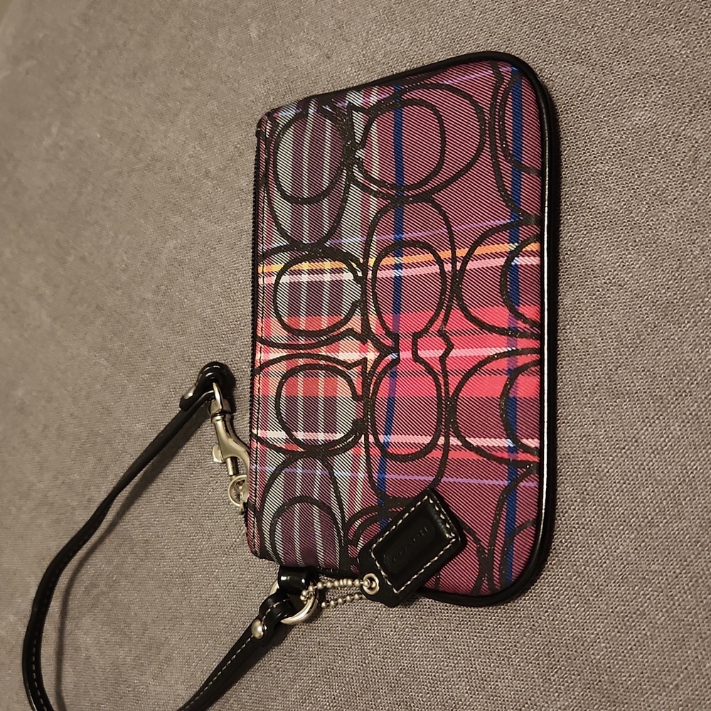 Coach Pink Sparkly Wristlet